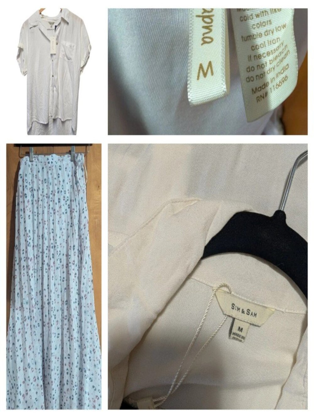 [4 OUTFITS] 5 Piece set of Shirt, Jeans and Skirts